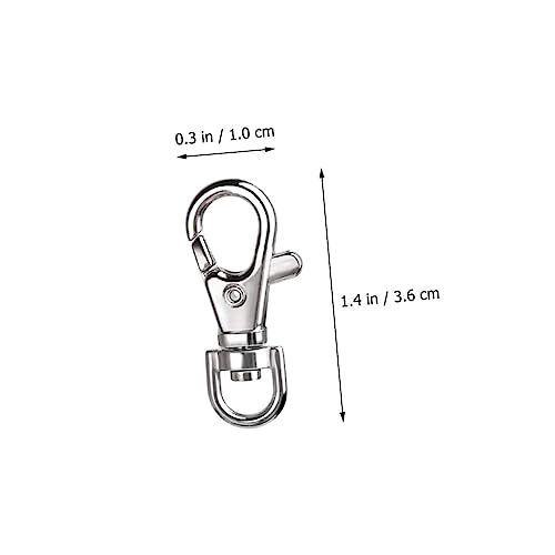 160pcs Metal Lobster Buckles Keychain Clips for DIY Crafting Suitable for Bags Key Rings and Accessories Multi-Purpose Swivel Clasp Set