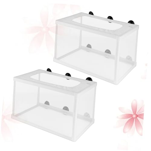 Happyyami 2pcs Large Fish Net Hatchery Incubator Suction Cups for Efficient Fish Breeding Aquariums Increases Survival Rate