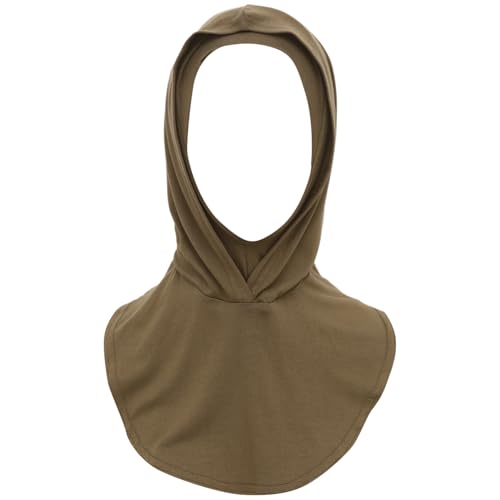 dPois Plain Ready To Wear Amira Hijab for Women Soft Muslim One Piece Instant Hijab Headscarf for Daily Wear - color: Khaki