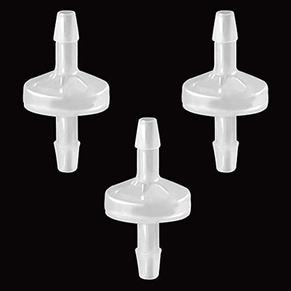 One Way Check Valve 1/8"(3MM) Hose Barb Non Return Ozone Resistance Plastic Valve for Water Fuel Oil Air Gas (Pack of 3) - size: 1/8 Inch, style: 3 Pcs