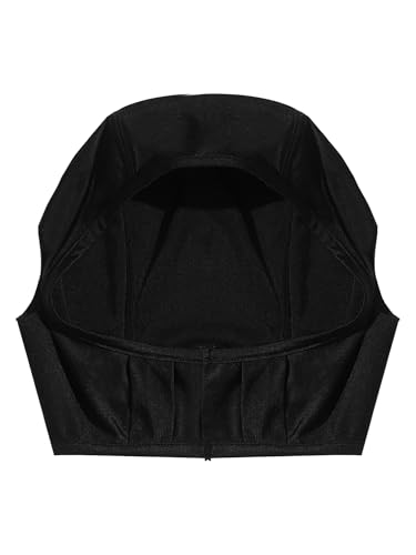 Aislor Wrestling Hair Cover Cap Wrestler Headgear for BJJ, MMA Grappling and Training, Long Hair Net Slicker - color: Black