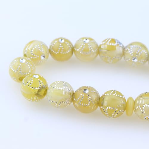 Muslims Islamic 33 Dhikr Tasbeeh Tasbih 기도 비즈, 태슬 달린 베이지 레진 비즈