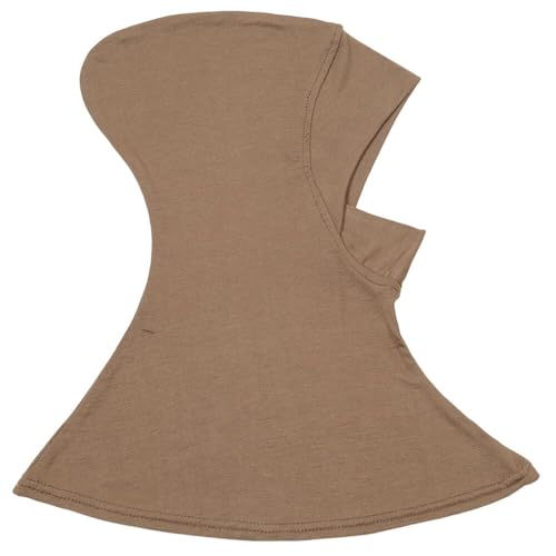 Women Slouchy Beanies Cap Soft Hijab Cap Under Scarf for Women Muslim Jersey Hijab Undercaps(1PC/2PC) - color: Black+khaki