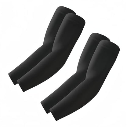 ROXUN Arm Sleeves, Cooling UV Sun Protection Sports Compression for Men/Women - color: 2 Pairs - 2 Black