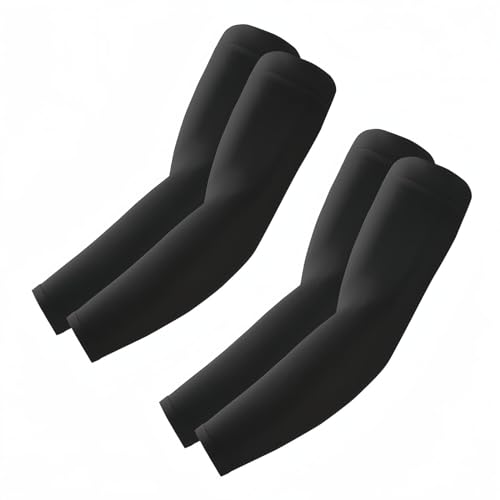 ROXUN Arm Sleeves, Cooling UV Sun Protection Sports Compression for Men/Women - color: 2 Pairs - 2 Black