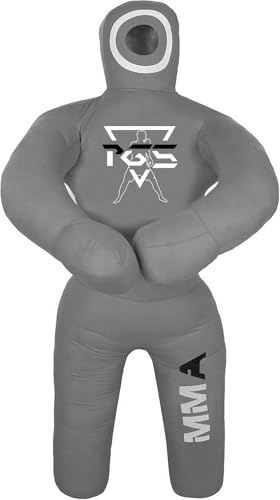 PGS Grappling Dummy Kids BJJ Wrestling Dummy Punching Bag Submission MMA Brazilian Jiu Jitsu Judo Karate Throwing Boxing Dummy Dummies for Practice UNFILLED - color: GREY, size: 40"(100 CM)