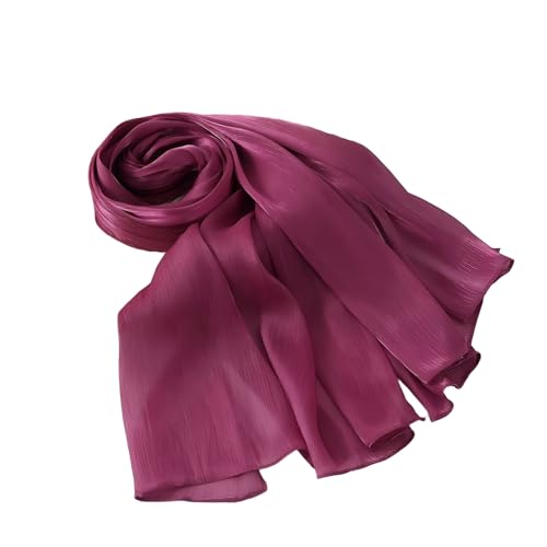 Organza Sheen Shimmer Crepe Hijab Scarf for Women Lightweight Sheer Shawl Wrap for Wedding and Evening Dresses - color: Violet