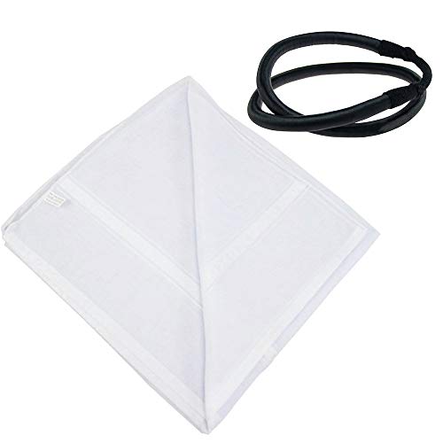 HOMELEX Keffiyeh Arab Head Scarf for Men Sheikh Muslim Turban Saudi Dubai Headwear - color: White-q
