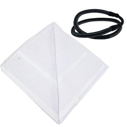 HOMELEX Keffiyeh Arab Head Scarf for Men Sheikh Muslim Turban Saudi Dubai Headwear - color: White-q