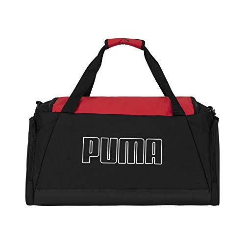 PUMA Accelerator Duffel Bag with Removable Strap & Shoe Pocket - color: High Risk Red