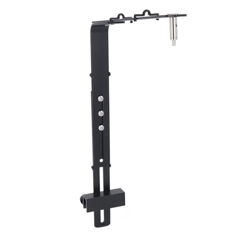 YOUTHINK Fish Container Light Bracket, Aluminum Alloy Aquarium Light Holder Professional Adjustable Height Lamp Stand for Hanging Lamp (Black) - color: Black