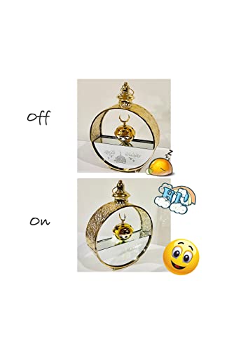 Ramadan Hanging Lantern Islamic Metal Lamp Eid Mubarak Element Eid Mubarak Islamic Lamp, Ramadan Mubarak LED Light Ramadan Hanging Lantern Glass and Metal Lantern for Ramadan Karim (Masjid) - color: Masjid