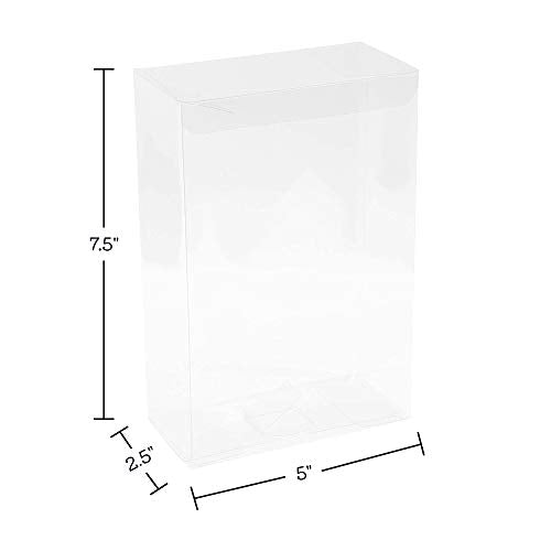 Hammont Clear PET Plastic Storage Boxes - Transparent Gift Boxes, Empty Containers Packing Box for Party Favors Ideal for Cookies, Ornament, Gifts, Wedding, Birthday and Parties - 7.5"x5"x2.5" (8 Pack) - size: 7.5"x5"x2.5"