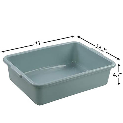 13 L Utility Bus Box, Commercial Bus Tubs, Green, 4 Packs - color: Mint Green