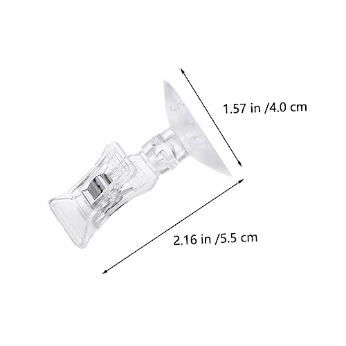 HEMOTON 12pcs Professional Cup Feeding Clips for Fish Tanks Aquarium Clamp Tool Easy Install Fish Holder Design