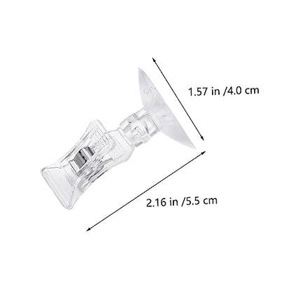 HEMOTON 12pcs Professional Cup Feeding Clips for Fish Tanks Aquarium Clamp Tool Easy Install Fish Holder Design
