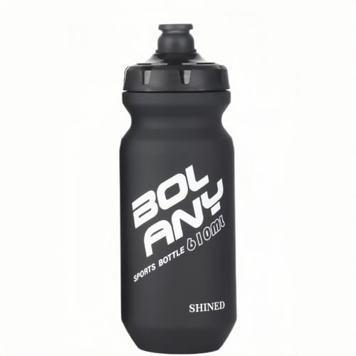 20oz Lightweight Sports Water Bottle PP Material BPA Free Squeeze Jet Straight Drink Cup Portable Outdoor Cycling Bottle (Black) - color: Black