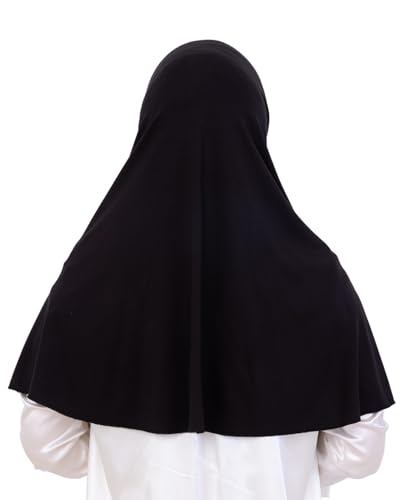 Prien Ready Hijab For Women, One Piece Muslim Instant Turban, Easy To Wear Long Head Scarf, Turkish Islamic Clothes For Abaya - color: Black