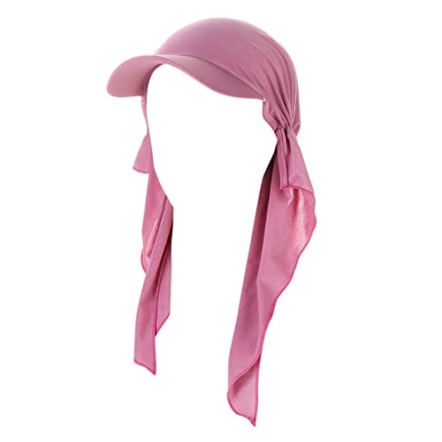 Hijab Scarf for Women Baseball Curved Brim Cap | Soft Breathable Cotton, Lightweight Feel, Adjustable Strap, Curved Brim, Summer Wear, Outdoor Activity, Casual Daily Use - color: 07#_pink