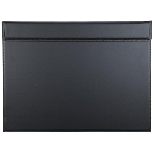 18''x14'' Large Rectangle A3 Desk Writing & Drawing Desk Pad &Board Table Protector Mat with Paper Clip on Top Black - color: Black-a186