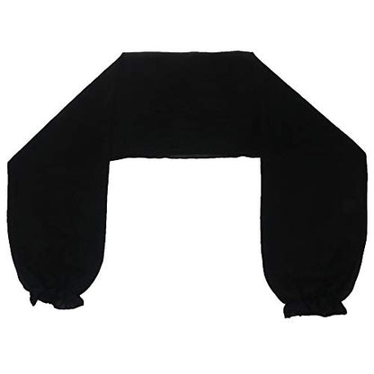 Sunscreen Long sleeves shawl UV Protection Sleeves Shawl Arm Sleeves for Women Golfing Riding Outdoor Activities - color: A-black