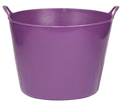 Little Giant® Poly/Rubber FlexTub Bucket | Ultra Durable & Versatile Farm Tub | Plastic Synthetic Gardening Tub (1, Purple) - color: Purple