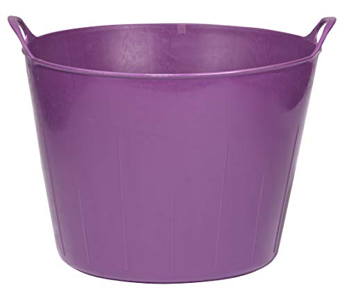 Little Giant® Poly/Rubber FlexTub Bucket | Ultra Durable & Versatile Farm Tub | Plastic Synthetic Gardening Tub (1, Purple) - color: Purple