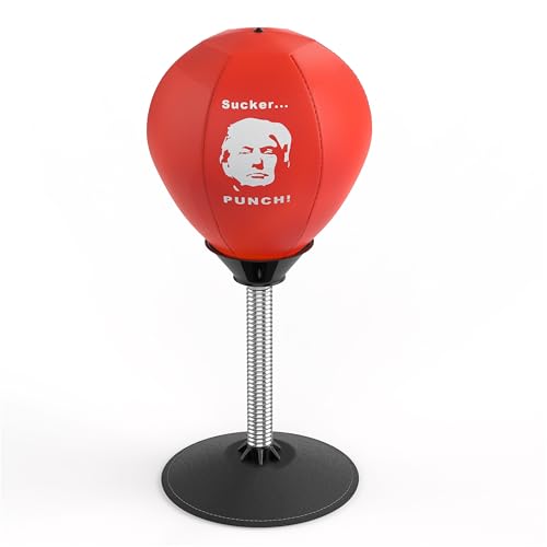 Fairly Odd Novelties Donald Trump Desktop Punching Bag Stress Relief Boxing Novelty Gag White Elephant Gift