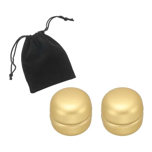 PATIKIL Hijab Magnetic Pins with Storage Bag, No-Snag Strongest Commercial Strength Buttons Multi-Use Pinless Magnetic Scarf Clip for Women Clothing Curtain - color: Champagne Gold