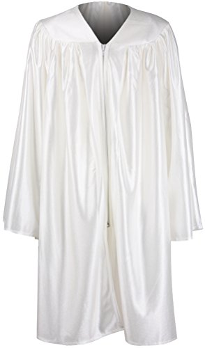 IvyRobes Silky Choir Robes Costume Judge Robes for Kids - color: White, size: 30