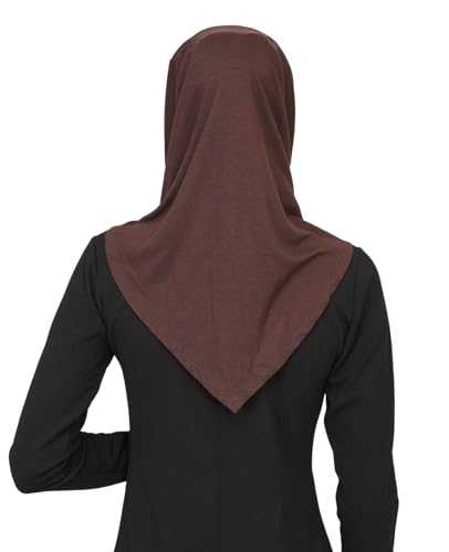 Prien Chic Ready To Wear Hijab For Women, Muslim Long Turban Undercap Set, Instant Scarf, Prayer Clothes For Girls, Abaya - color: Brown