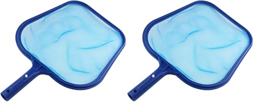 Sunnyglade Swimming Pool Cleaner Supplies/Professional Heavy Duty Pool Leaf Rake Fine Mesh Frame Net/Cleaning Leaf Skim Net (17.5x11.8in) (Pack of 2) - size: 17.5 x 11.8 x 1.2in (Pack of 2)