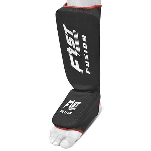 Muay Thai Shin in Step, Kickboxing MMA Boxing Training Elasticated Breathable Leg Foot Guard Socks Pair - color: Black, size: X-Small