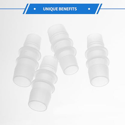 4pcs Plastic Hose Barb Fitting 3/4" to 5/8" Barbed Splicer Mender Joint Adapter Aquarium Clear - size: 3/4"-5/8"
