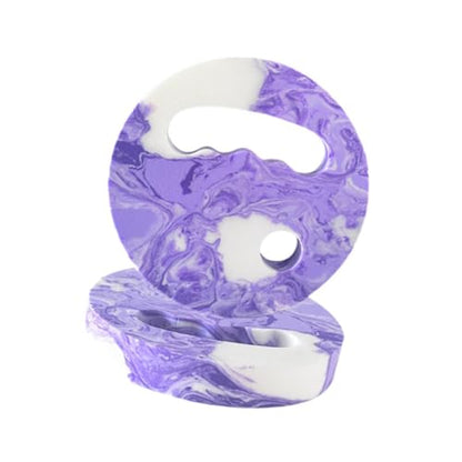 Menolana Water Exercise Discs Pool Resistance, Swim Discs Lightweight Buoyancy EVA Foam Aerobic Equipment for Water Workout Beach Pool - color: Purple White