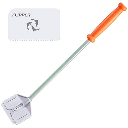 FL!PPER Platinum Aquarium Hand Scraper for Glass and Acrylic Tanks - 18" - size: 18" Rigid Shaft