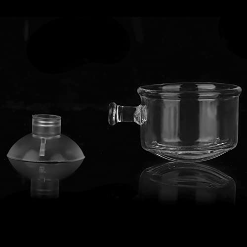 Aquarium Feeding Cup Fish Feeder Glass Acrylic Suction Cup Container for Freshwater Saltwater Tanks with Premium Suction Red Live Food Feeder (Glass Slit) - size: glass slit cup