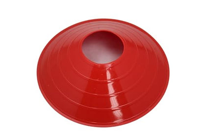 BlueDot Trading Pro Disc Cones High Visibility for Sports, Agility Training, Soccer, Football, Basketball, and Other Sports Durable Cone Markers for Adults or Kids (100-Pack), Red
