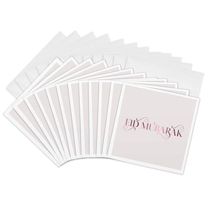 3dRose Greeting Cards - Image of quote Eid mubarak - 12 Pack Mahwish - Quote - size: 12 Greeting Cards with envelopes