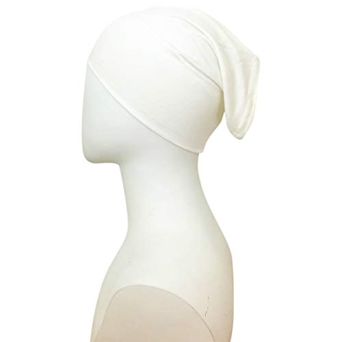 Hijab Tube Cap - Underscarf 94% Viscose, 6% Lycra Made in Turkey - color: Off-white