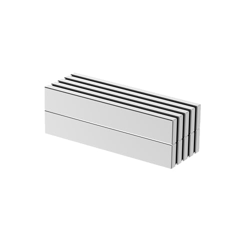 N52 Magnet Blocks - 60x10x3mm - 10 Pack, Large Strong Rectangular Neodymium Bar Magnets, Powerful Rare Earth Magnets, Heavy Duty Industrial Neodymium Large Block Magnet Strip - size: 60x10x3mm w/o adhesive