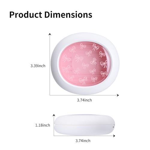 Cute Retainer Case with Silicone Pad, Portable Slim Aligner Case Orthodontic Retainer Box, Denture Storage Container Travel Mouth Guard (Bowknot/Pink) - color: Bowknot/Pink