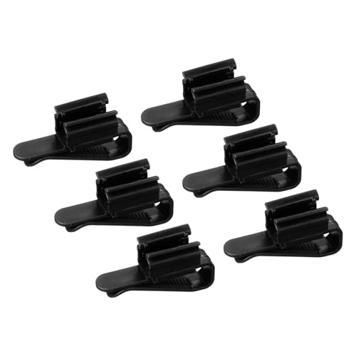 Fish for Tank Mounting Clip, Adjustable Hose Clamp Mounting Clip Water Pipe Hose Holder for 0.3"-1" Dia Tube, (Black, 6Pcs), Intended for Aquarium Air Pump/Pipe Organizer - color: Black