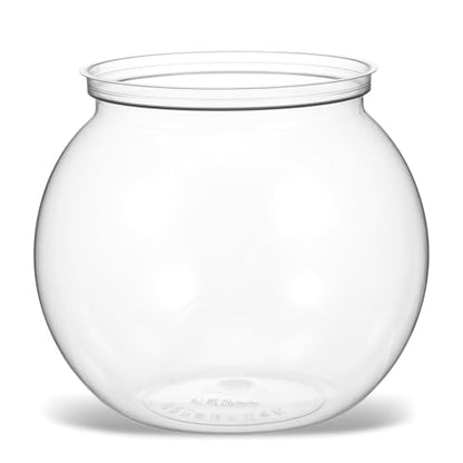Mini Plastic Fish Bowl, 27 oz Decorative Fish Bowls Unbreakable Plastic Betta Fishes Tank Clear Round Desktop Vases Bowls for Home Decor, Centerpiece Vases, Candy, Party Favors