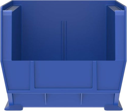 Akro-Mils 30240 AkroBins Plastic Storage Bins, 15"x8"x7", Blue, 12-Pack | Space-Saving Stackable Bins for Garage, Pantry, Craft Organization - color: Blue
