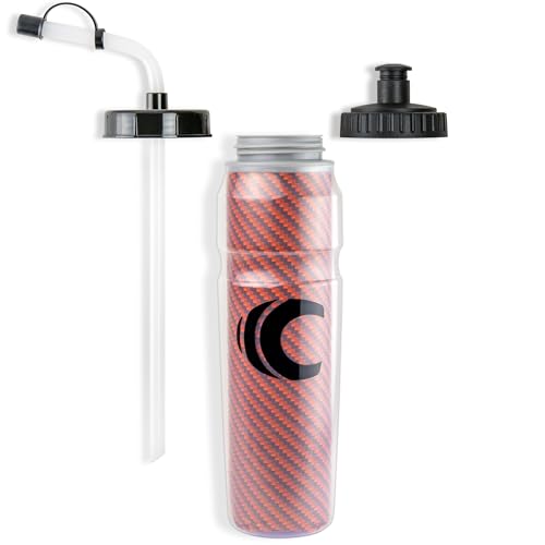 Cannon Sports 28oz Insulated Squeeze Water Bottle with Straw, Leak Proof Lids, 2 lids (Straw and Squeeze), Double Wall Insulation, Wide Mouth, BPA-Free (Orange) - color: Orange