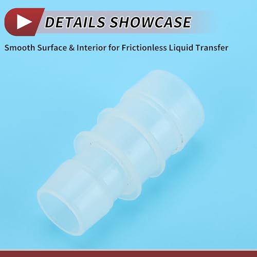 13/16" to 15/16" Hose Barb Fitting Hose Straight Reducing Coupler | 5 Pcs, Plastic, Clear, Fits 13/16" to 15/16" ID Flexible Tube, Barb Reducer Fitting, for Aquarium, Fountain, Drip Irrigation - size: 13/16"-15/16"
