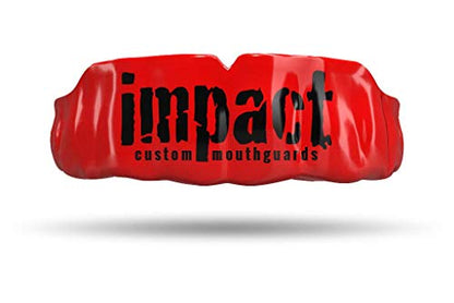 Impact Custom Professional MMA/Boxing/Muay Thai Mouthguard -(Branded Series) - color: Blk Logo Red