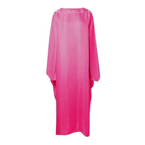 Muslim Dress Women One-Piece Prayer Dress Long Robe Long Sleeve Maxi Kaftan Dresses Islamic Clothes Set - color: Red