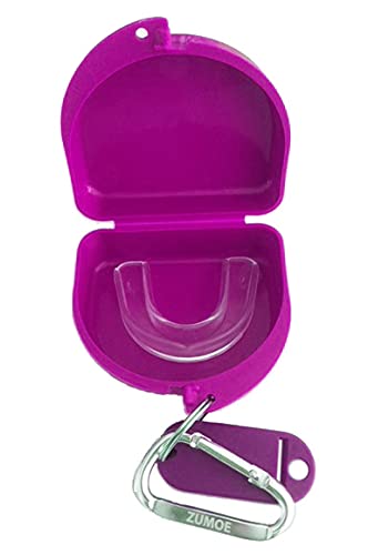 Purple Lacrosse Mouthguard Case Mouth Guard Retainer Case - Lacrosse Chick - color: Purple